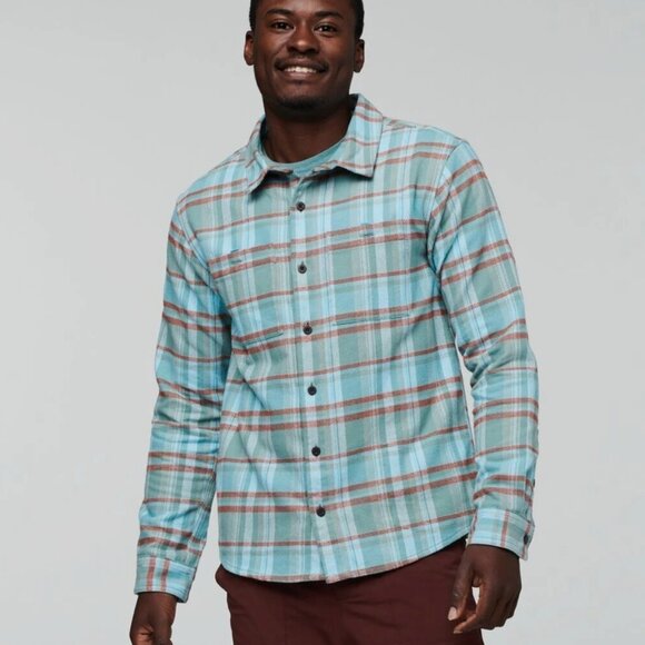 Cotopaxi Men's Mero Organic Flannel Button-Down Amber Plaid Shirt Sz Sm - Picture 1 of 7
